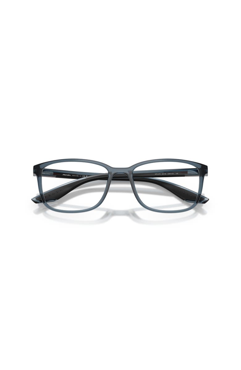 Prada Linea Rossa 55mm Rectangle optical glasses, Alternate, color, Transparent