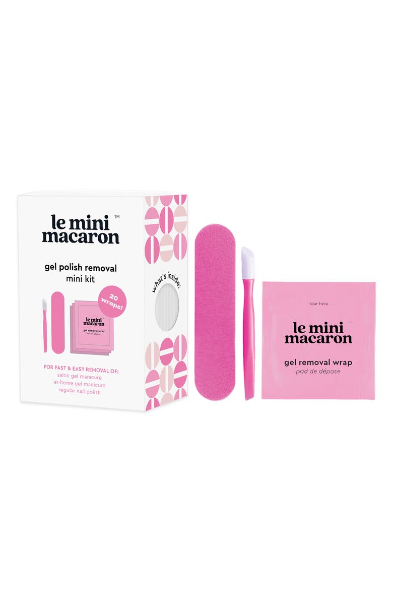 Le Mini Macaron Mini Gel Nail Polish Removal Set, Main, color, 