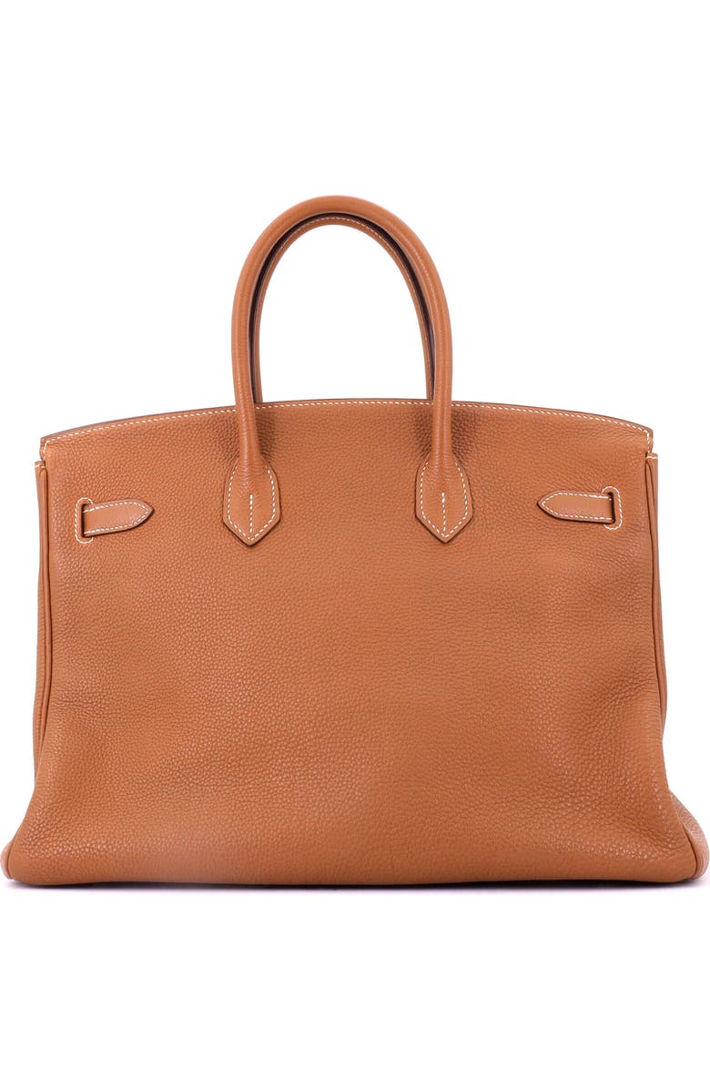 Pre-Owned Hermes Birkin Handbag Brown Togo with Palladium Hardware 35, Alternate, color, Gold