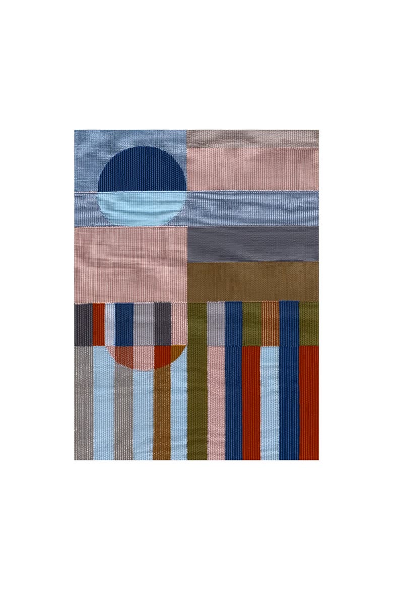 Woven Perspectives No. 06 Geometric Abstract Art Print, Main, color, Natural Oak Frame - 12x16