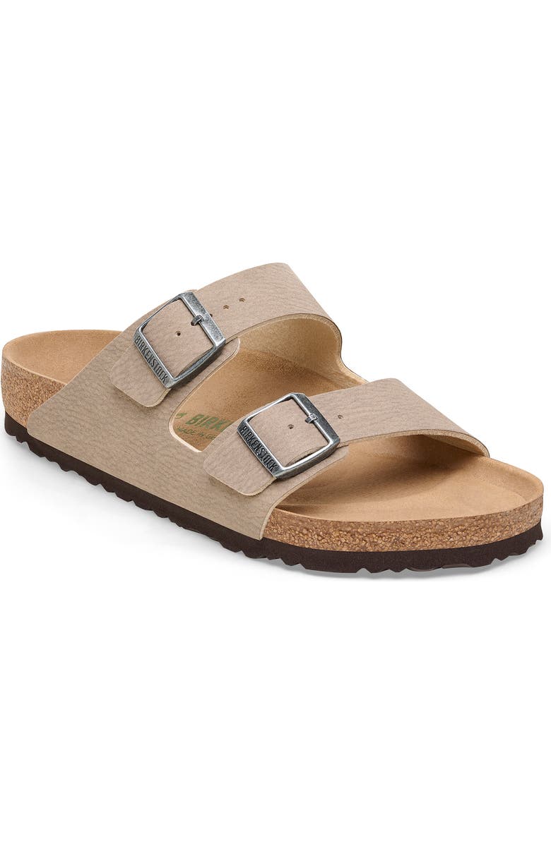Birkenstock Arizona Slide Sandal, Main, color, Gray Taupe/ Espresso