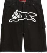 ICECREAM Angelo Logo Detail Denim Utility Shorts