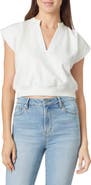 Habitual Extended Shoulder Crop Knit Top