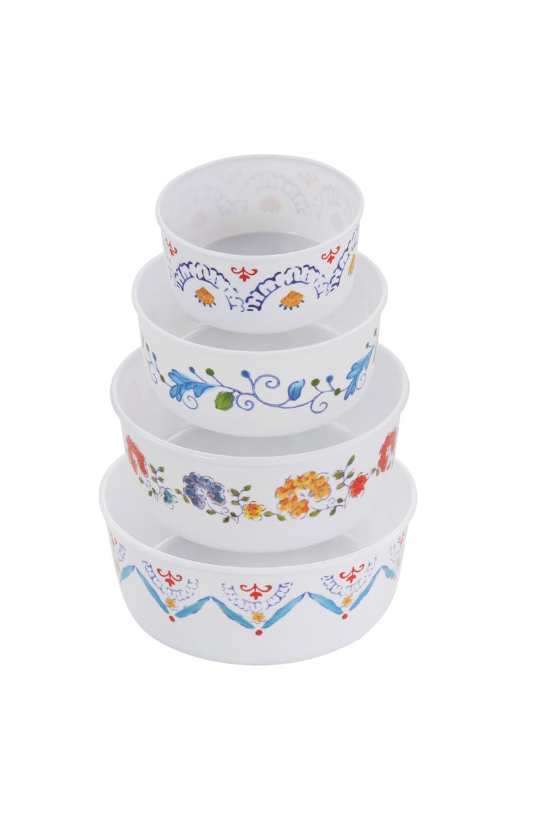 Gibson Home 8 Piece Anaya Round Nesting Food Storage Set, Alternate, color, Multi