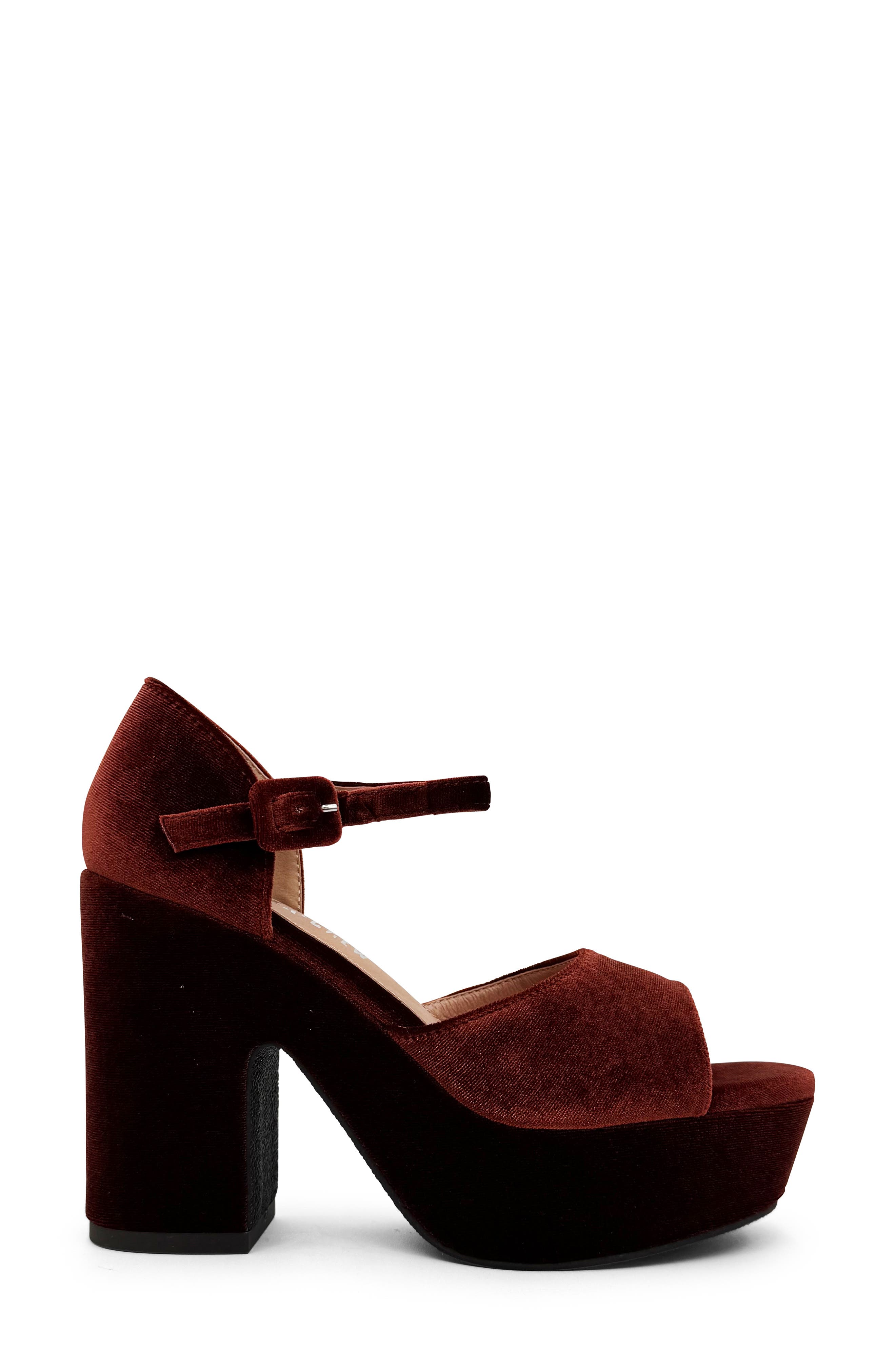 CHELSEA CREW Quill Sandal, Alternate, color, Rust Velvet
