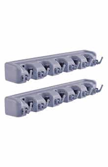 Set of 2 Wall Mounted Mop & Broom Holders