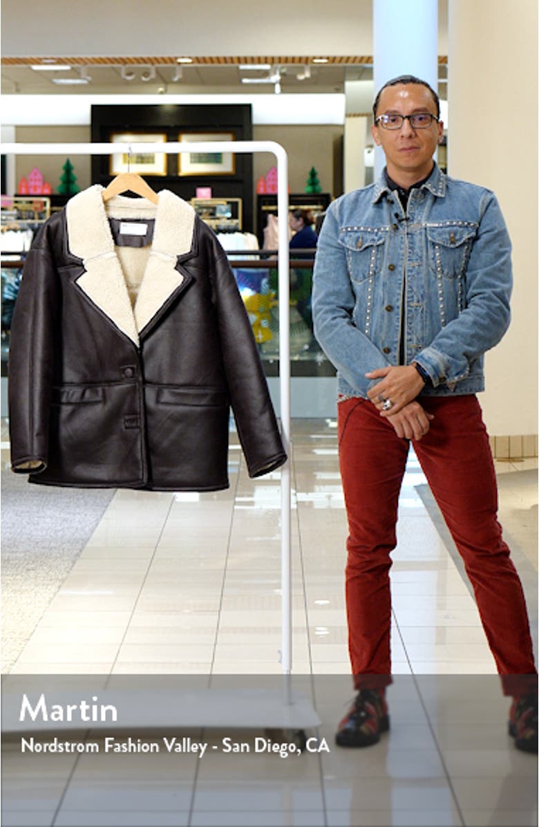 Faux Leather & Faux Shearling Car Coat, sales video thumbnail