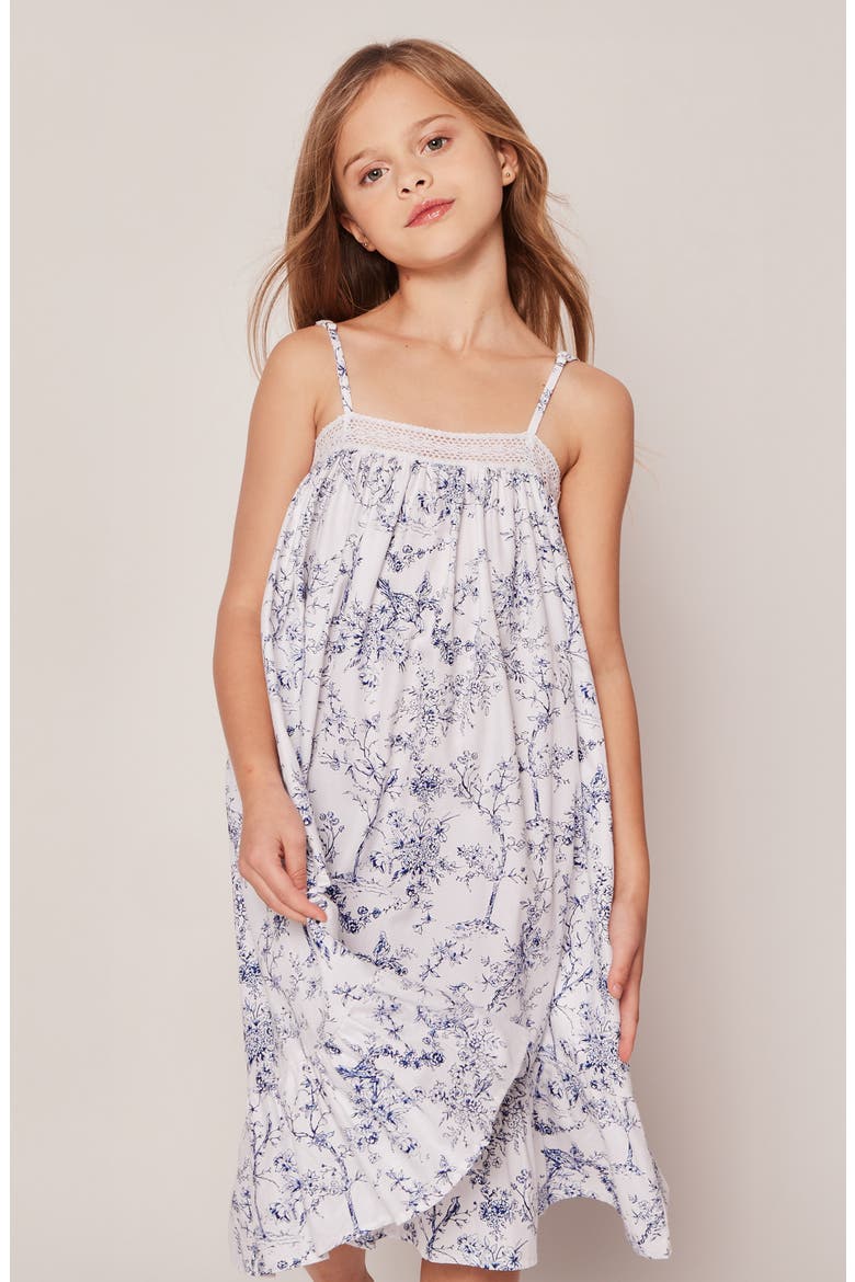 Timeless Toile Lily Nightgown, Alternate, color, WHITE