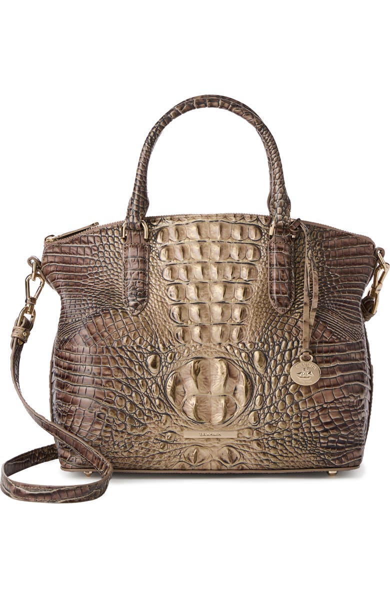 Brahmin Duxbury Croc Embossed Leather Satchel, Alternate, color,
