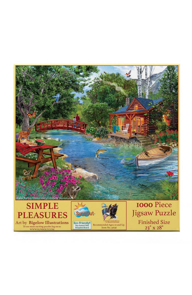 Sunsout Simple Pleasures 1000 piece Jigsaw Puzzle for Adults, Alternate, color, Multicolor