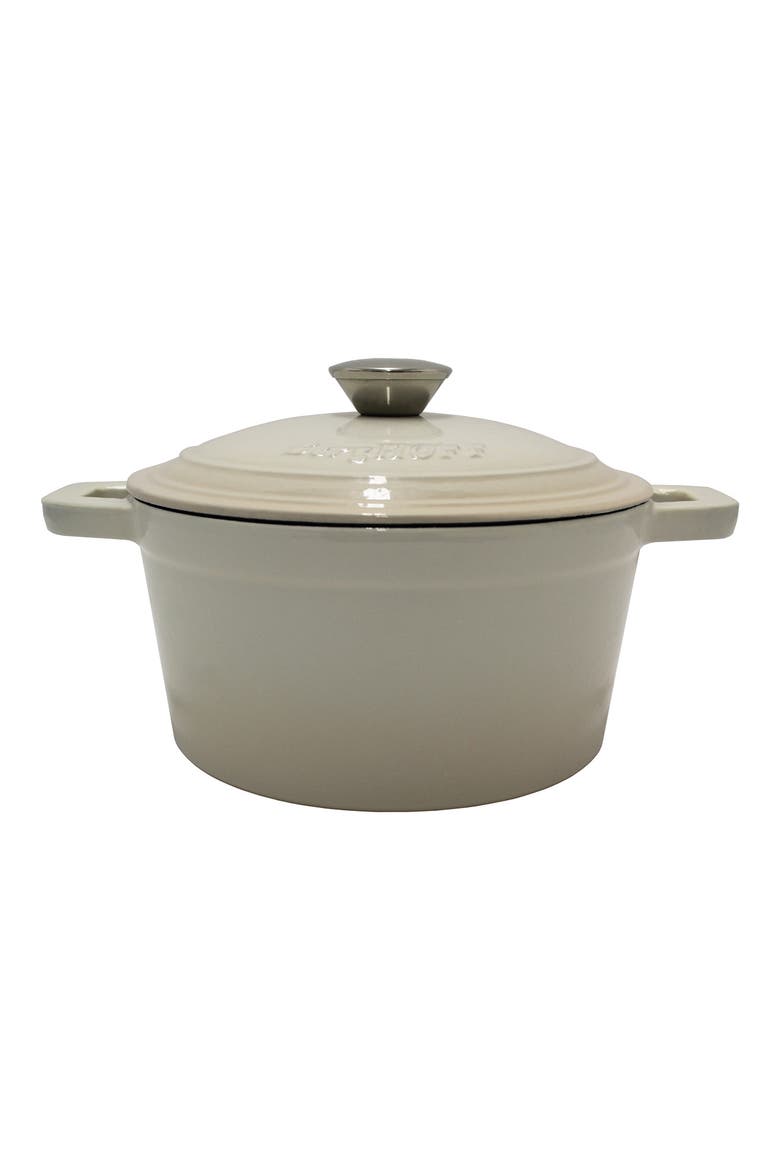 International 3-Quart Cast Iron Covered Dutch Oven, Main, color, CREAM