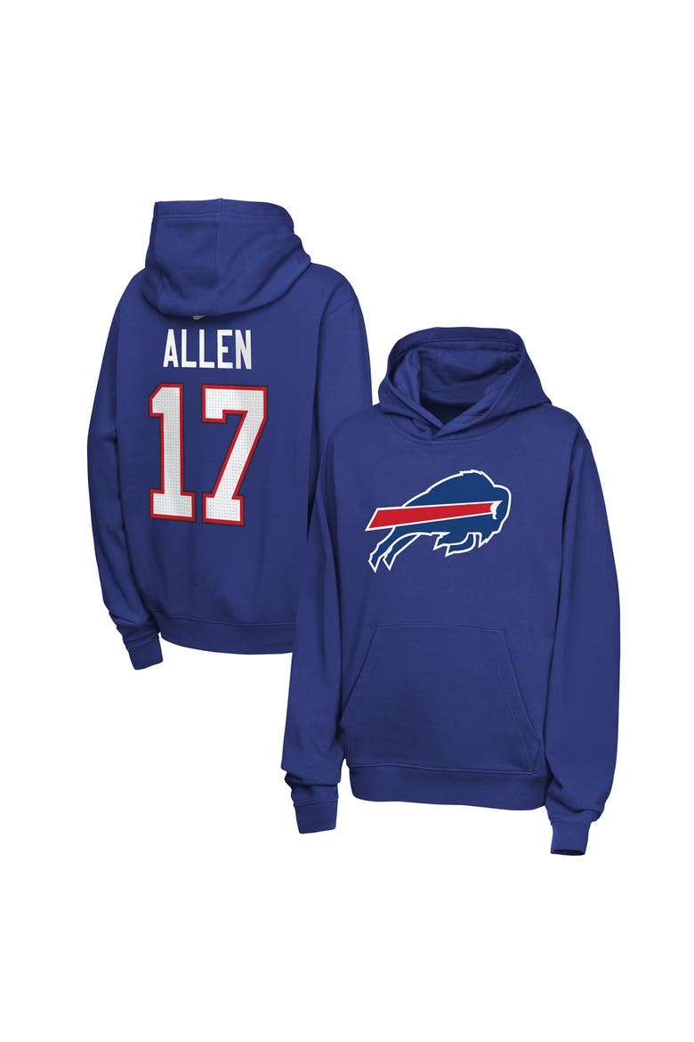Youth Nike Josh Allen Royal Buffalo Bills Name & Number Club Fleece Hoodie, Main, color, Royal