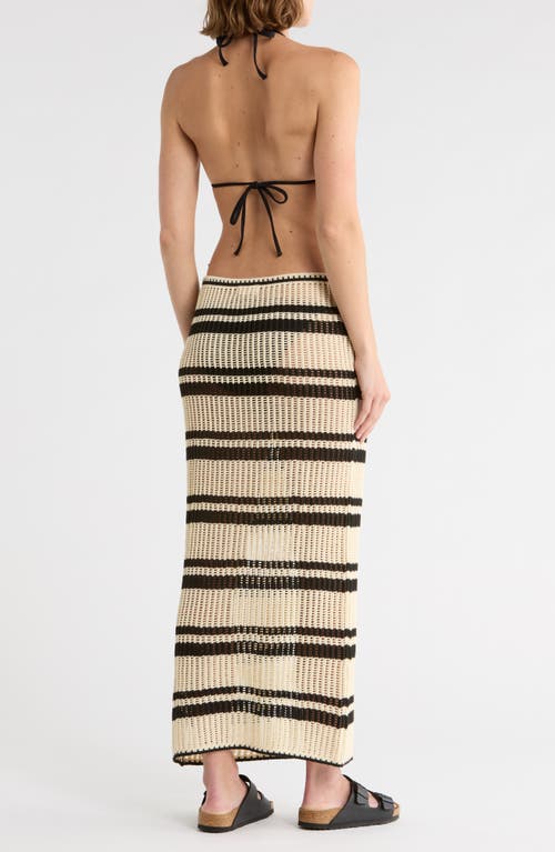 Elan Drawstring Maxi Skirt In Black