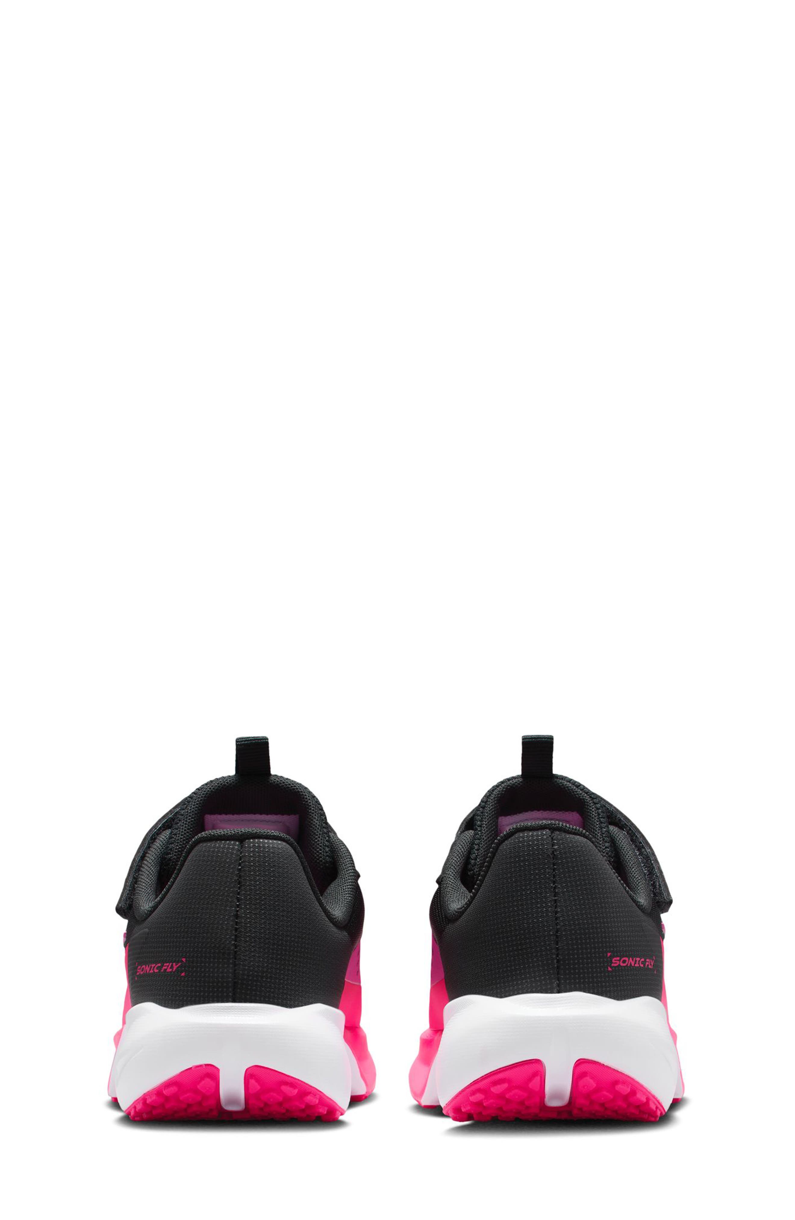 Nike Kids
 Sonic Fly Running Shoe, Alternate, color, Off Noir/ Crimson/ Pink