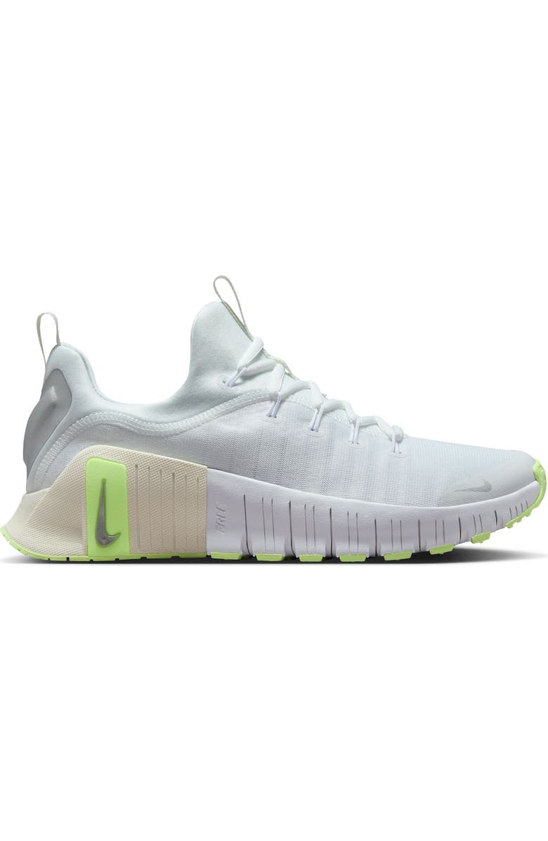Nike Free Metcon 6 Training Shoe, Alternate, color, White/ Silver/ Volt/ Sail
