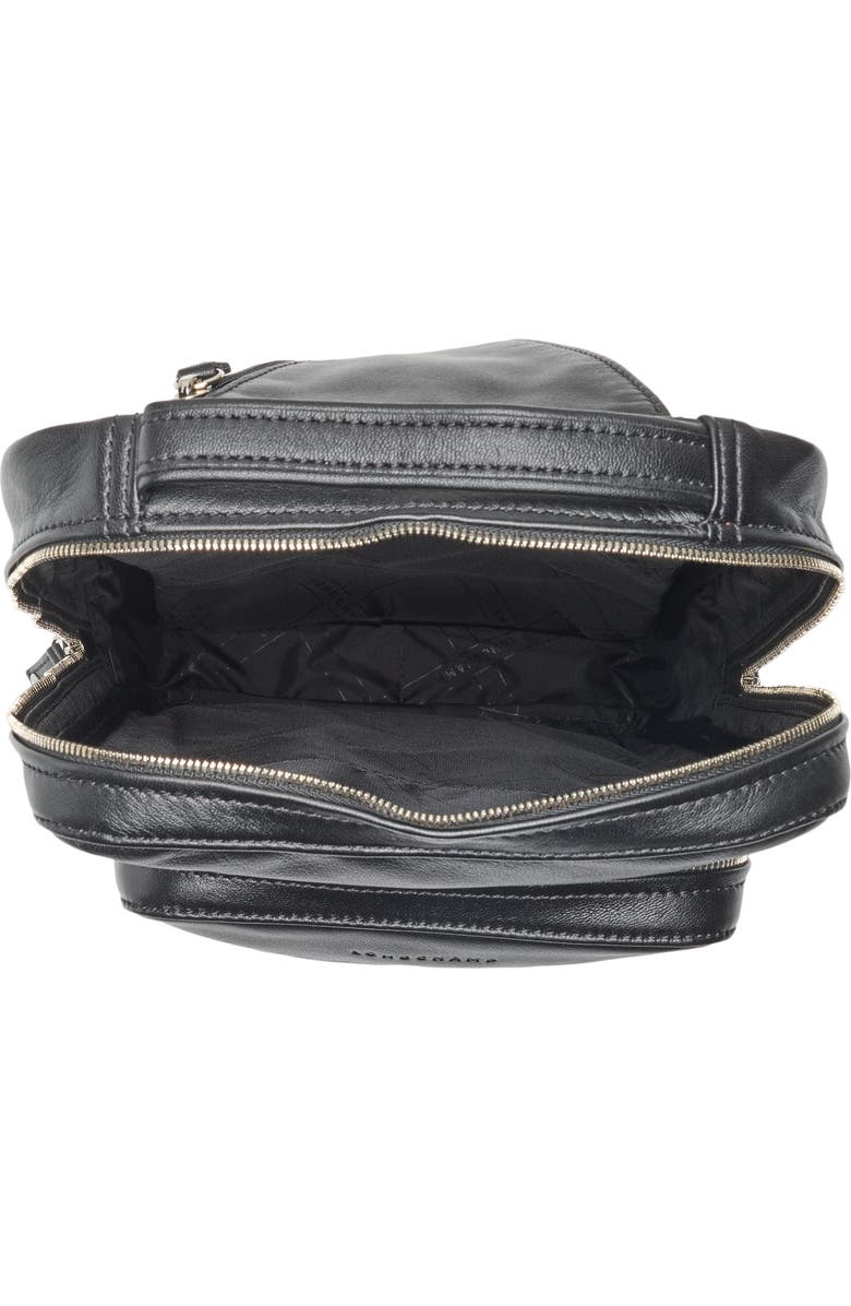 Longchamp Small Parisis Leather Sling Bag, Alternate, color, Black