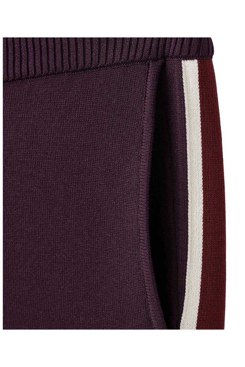 Contrast Stripe Knit Pants, Alternate, color, WINE
