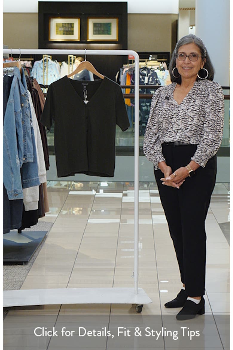 Rib Knit Jersey Button-Up Top video