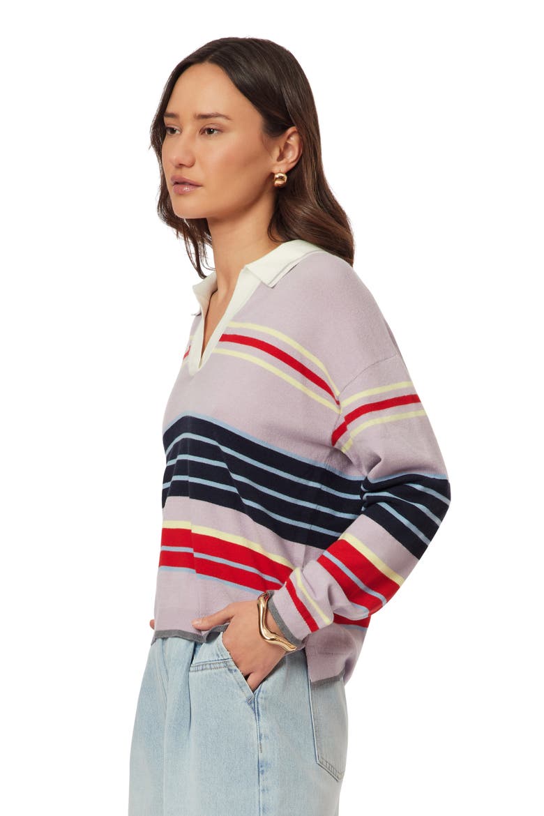 Rugby Sweater, Alternate, color, IRIS ENGINEERED STRIPE