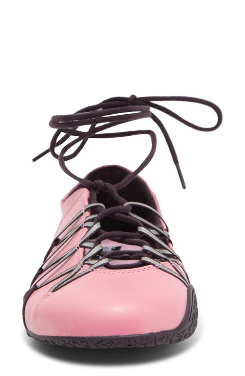 Jeffrey Campbell Regimen Ankle Wrap Sneaker In Pink Combo
