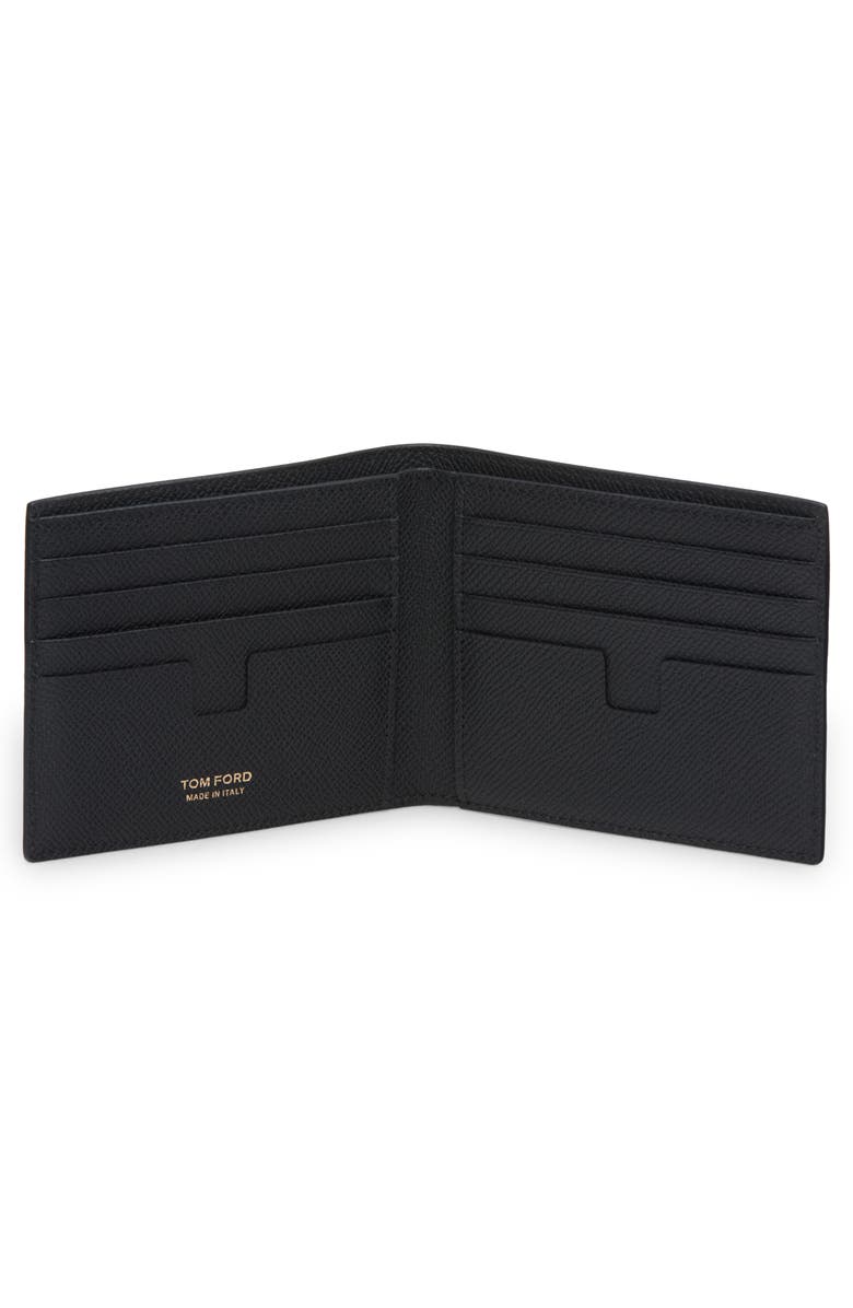 TOM FORD T-Line Small Grain Calfskin Leather Bifold Wallet, Alternate, color,