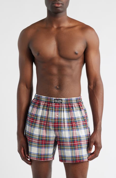 Plaid Woven Cotton Boxers