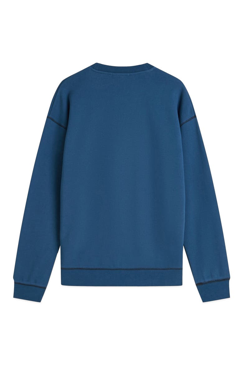 Relaxed Fit Cotton Sweatshirt, Alternate, color, ENSIGN BLUE