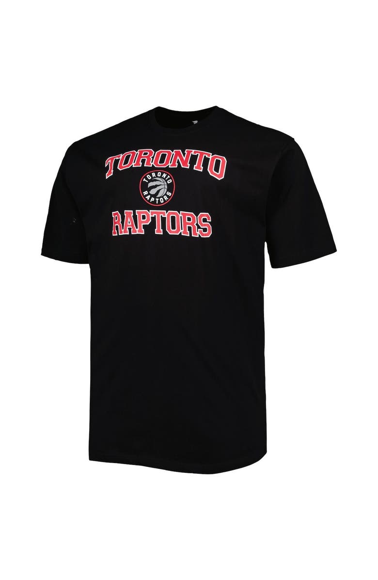 PROFILE Men's Black Toronto Raptors Big & Tall Heart & Soul T-Shirt, Alternate, color, Black
