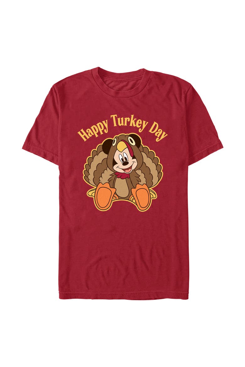 Men's Happy Turkey Day Short Sleeve Graphic T-Shirt, Main, color, Cardinal