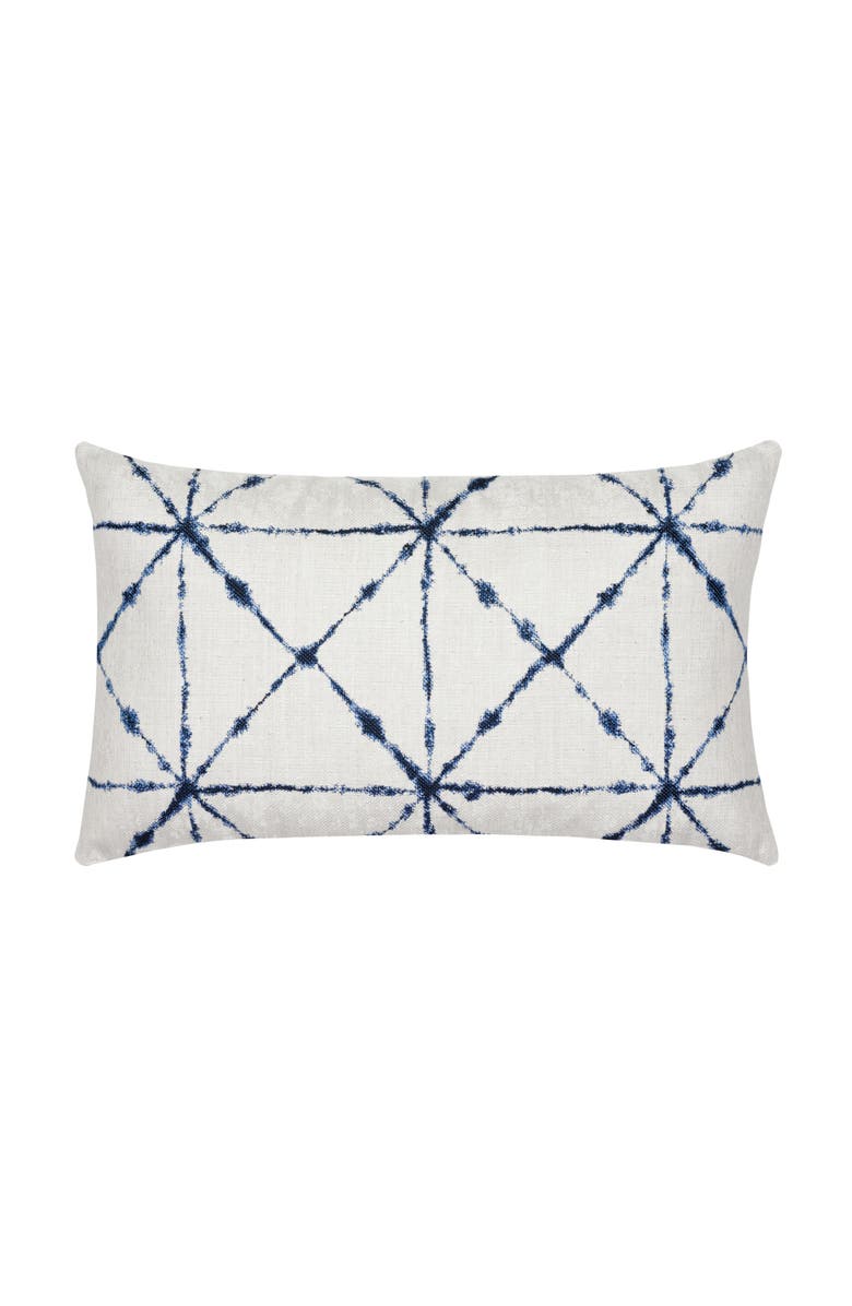 Elaine Smith Trilogy Indigo Indoor & Outdoor Woven Accent Pillow, Main, color, Indigo