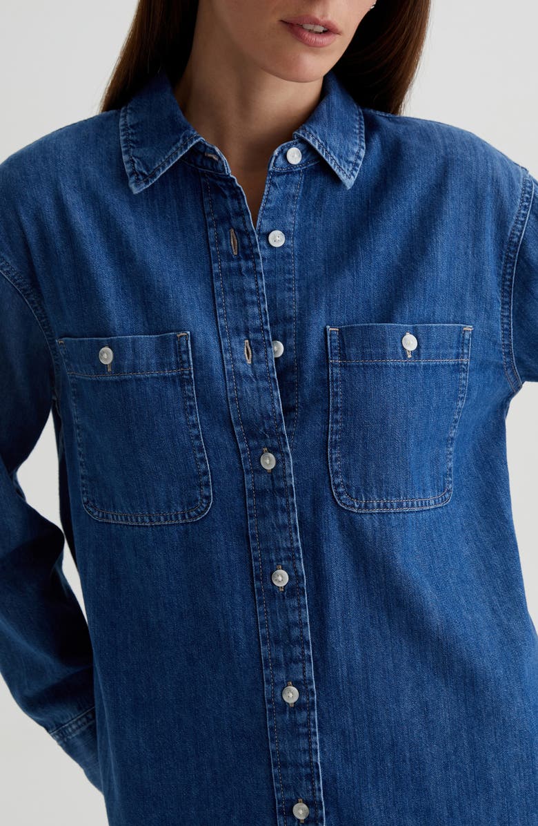 AG Leny Relaxed Fit Denim Button-Up Shirt, Alternate, color, 