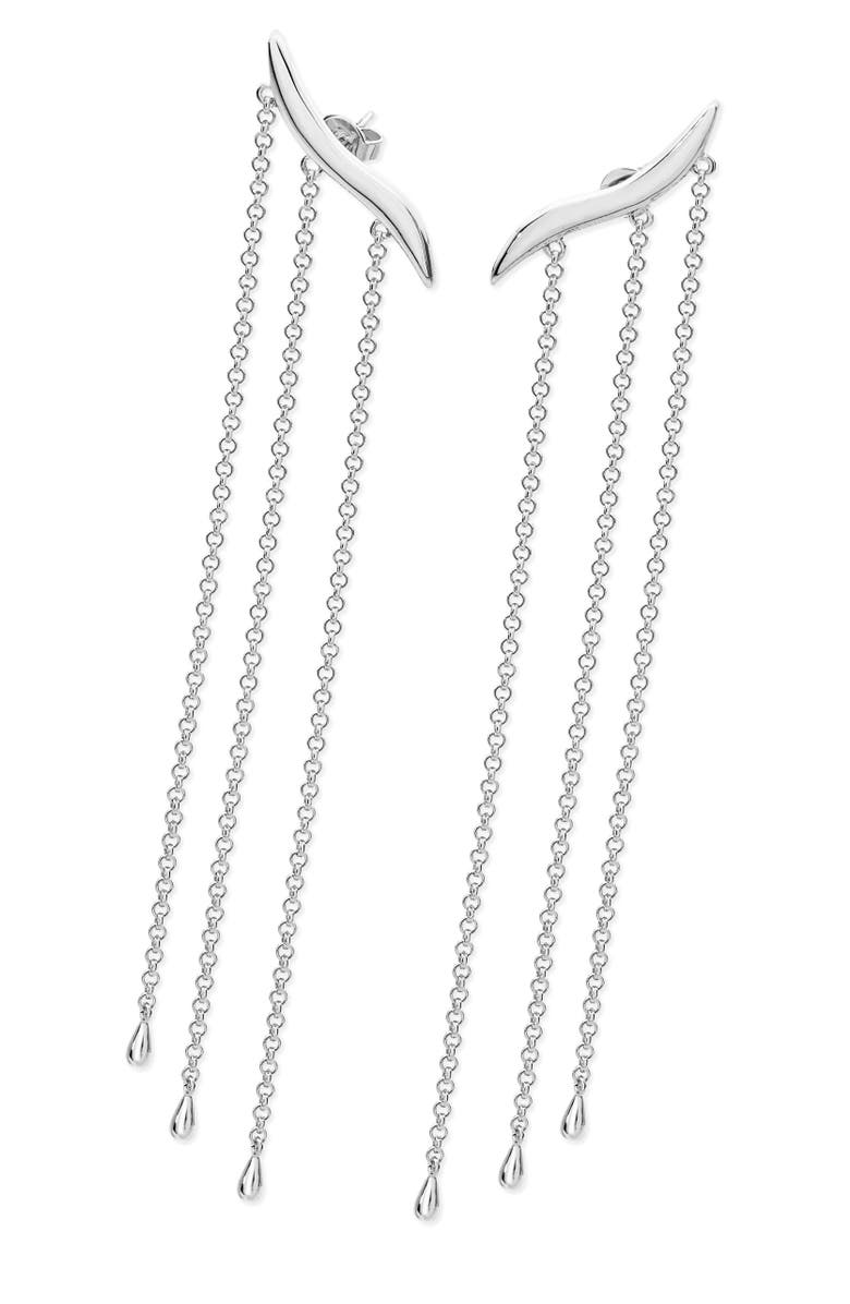Lucy Quartermaine Long Waterfall Earrings, Main, color, Sterling Silver