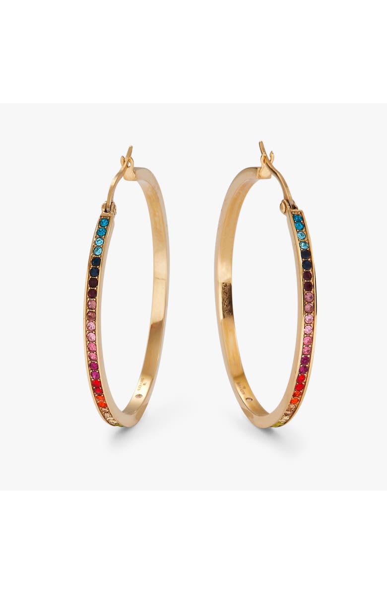 Alex and Ani Rainbow Ombre Pave Hoop, Main, color, Rainbow Ombre