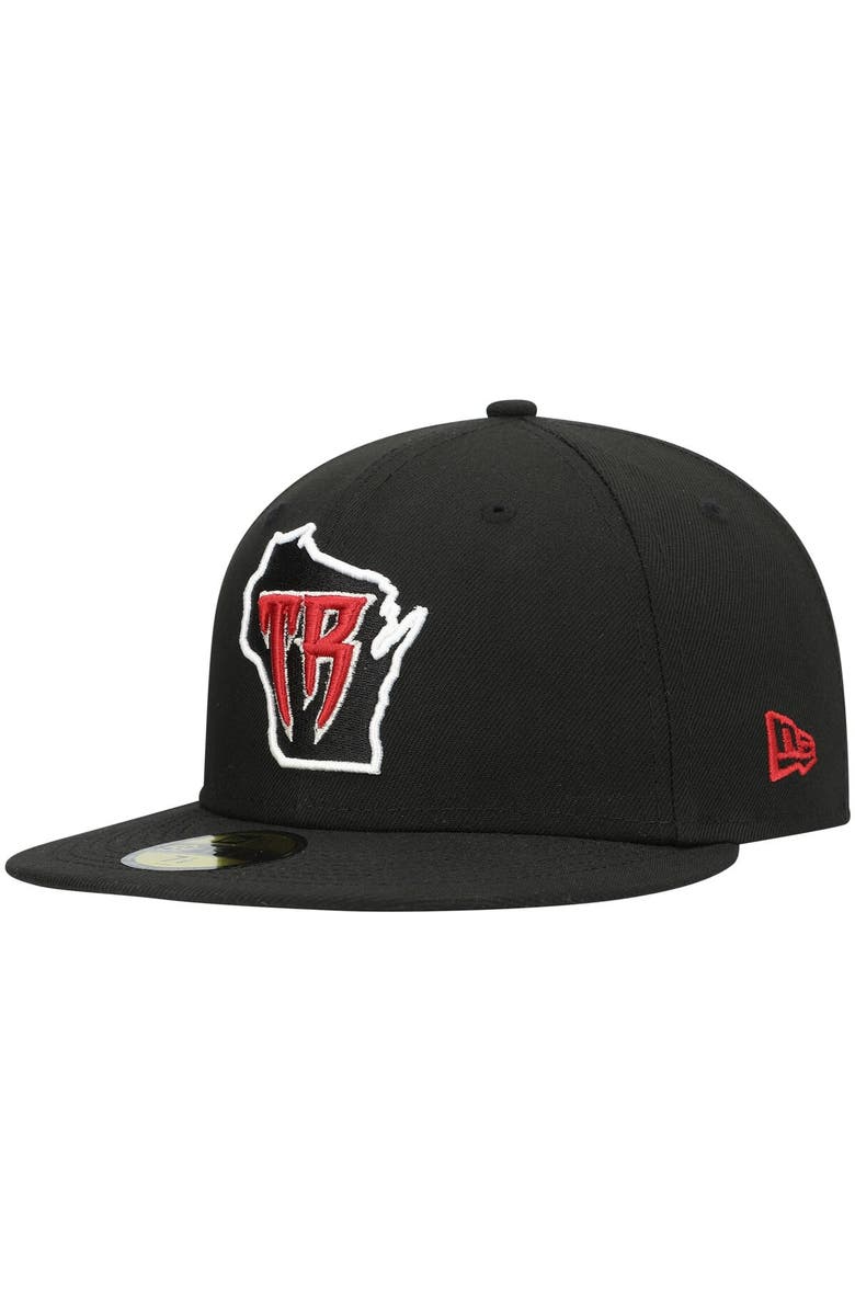 New Era Men's New Era Black Wisconsin Timber Rattlers Authentic Collection Team Alternate 59FIFTY Fitted Hat, Main, color, Black