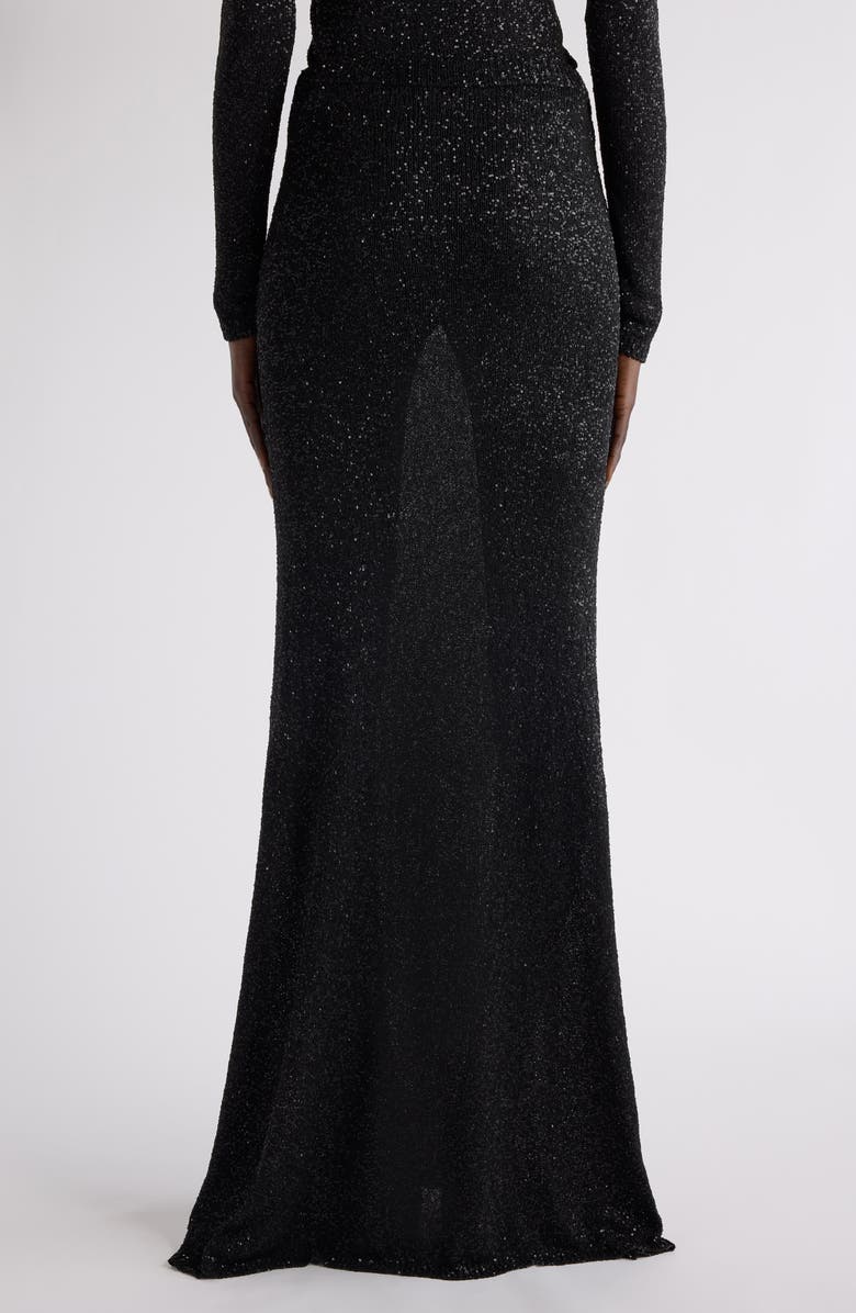 Balenciaga Sequin Maxi Sweater Skirt, Alternate, color,