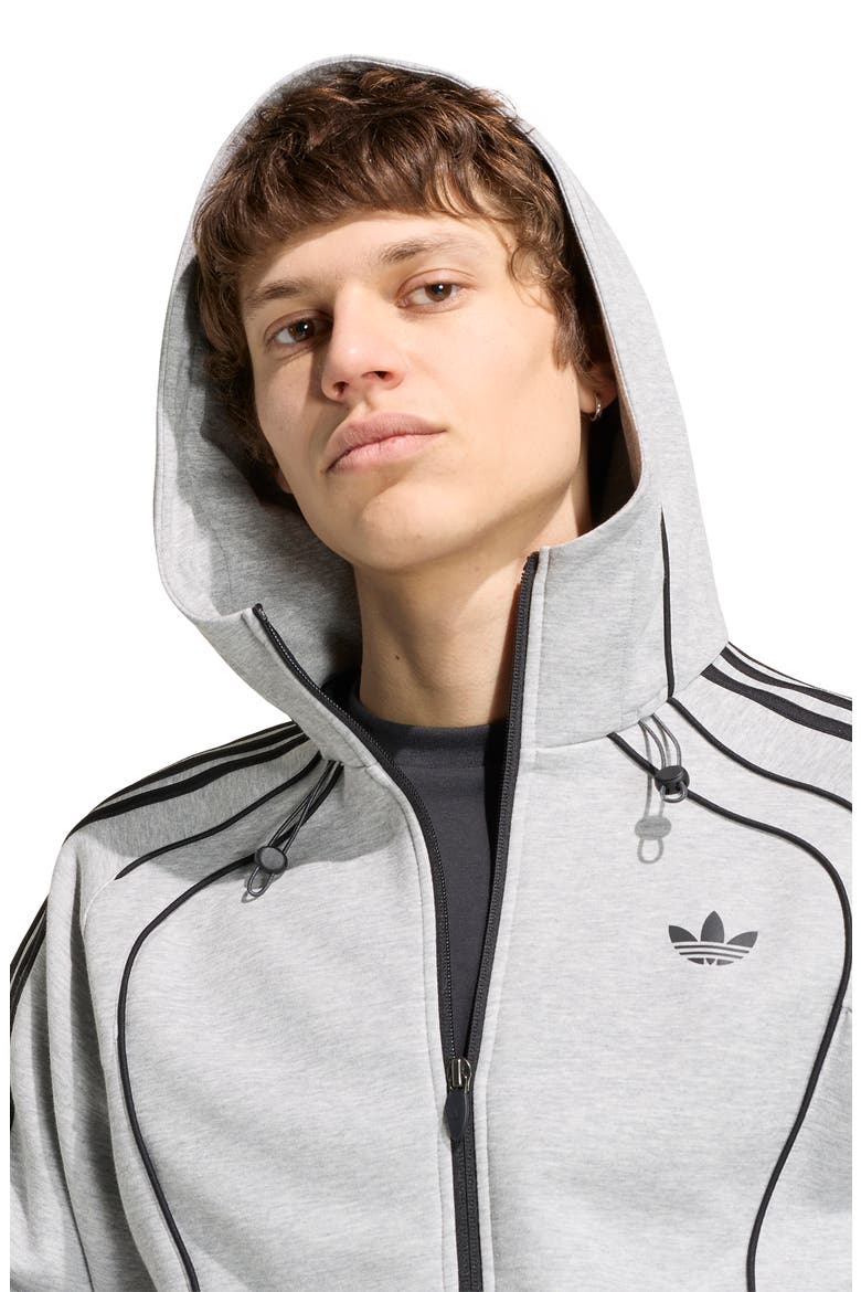 Spacer Full Zip Hoodie, Alternate, color, MEDIUM GREY HEATHER