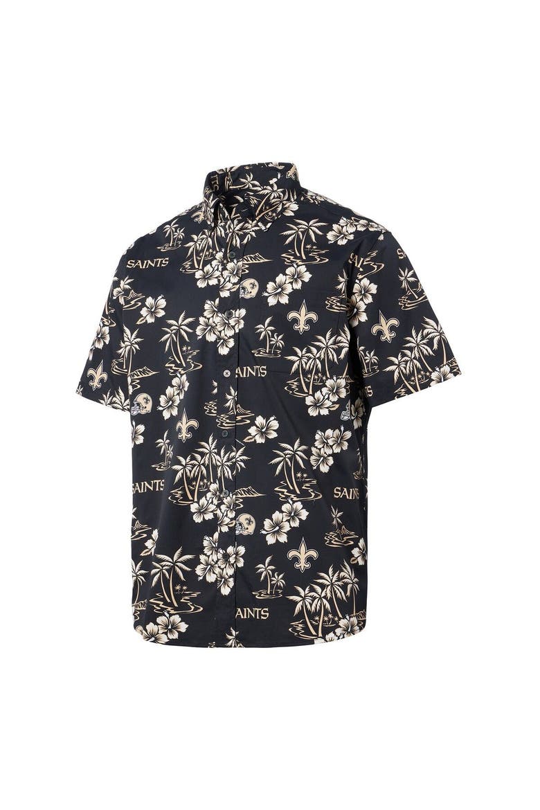 Men's Reyn Spooner Black New Orleans Saints Kekai Button-Up Shirt, Alternate, color, Black