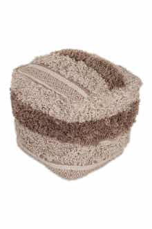 PARKLAND COLLECTION Iliya Transitional Beige Pouf