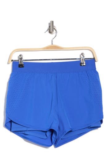 Kyodan Perforated Side Two-in-one Running Shorts In Cobalt