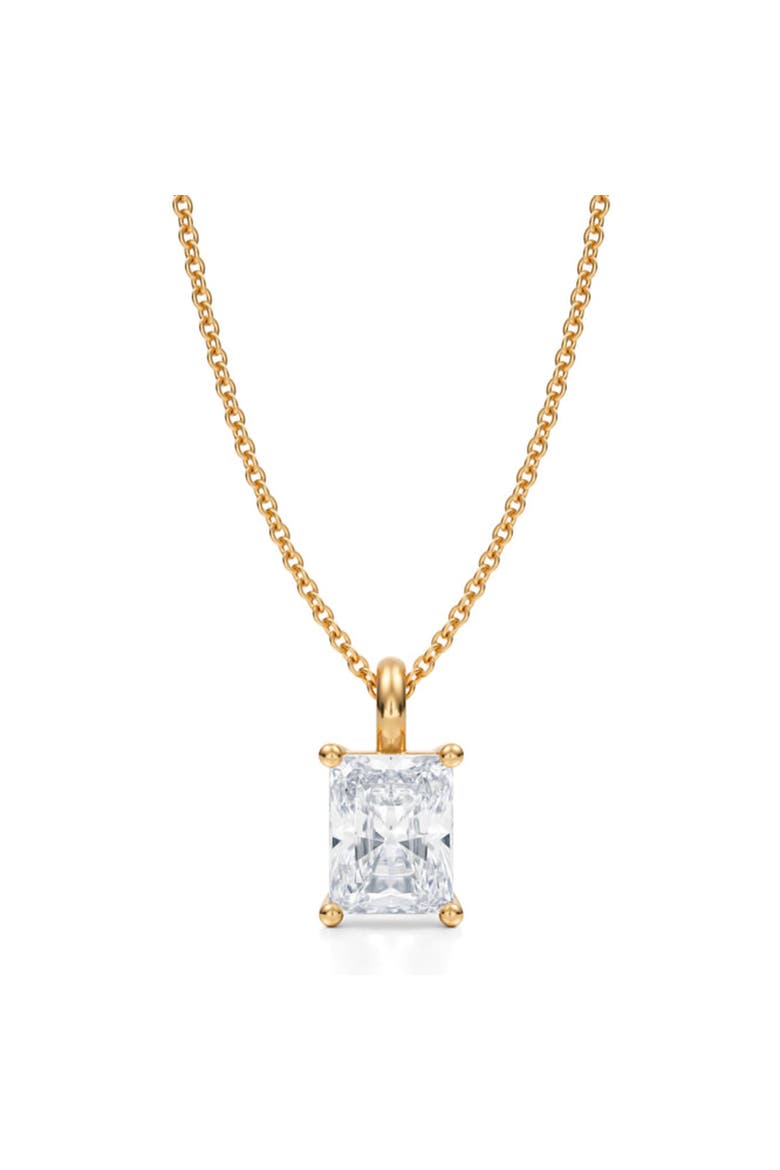 Radiant Solitaire Lab Diamond Pendant Necklace 14K 1.50ct, Main, color, Yellow Gold
