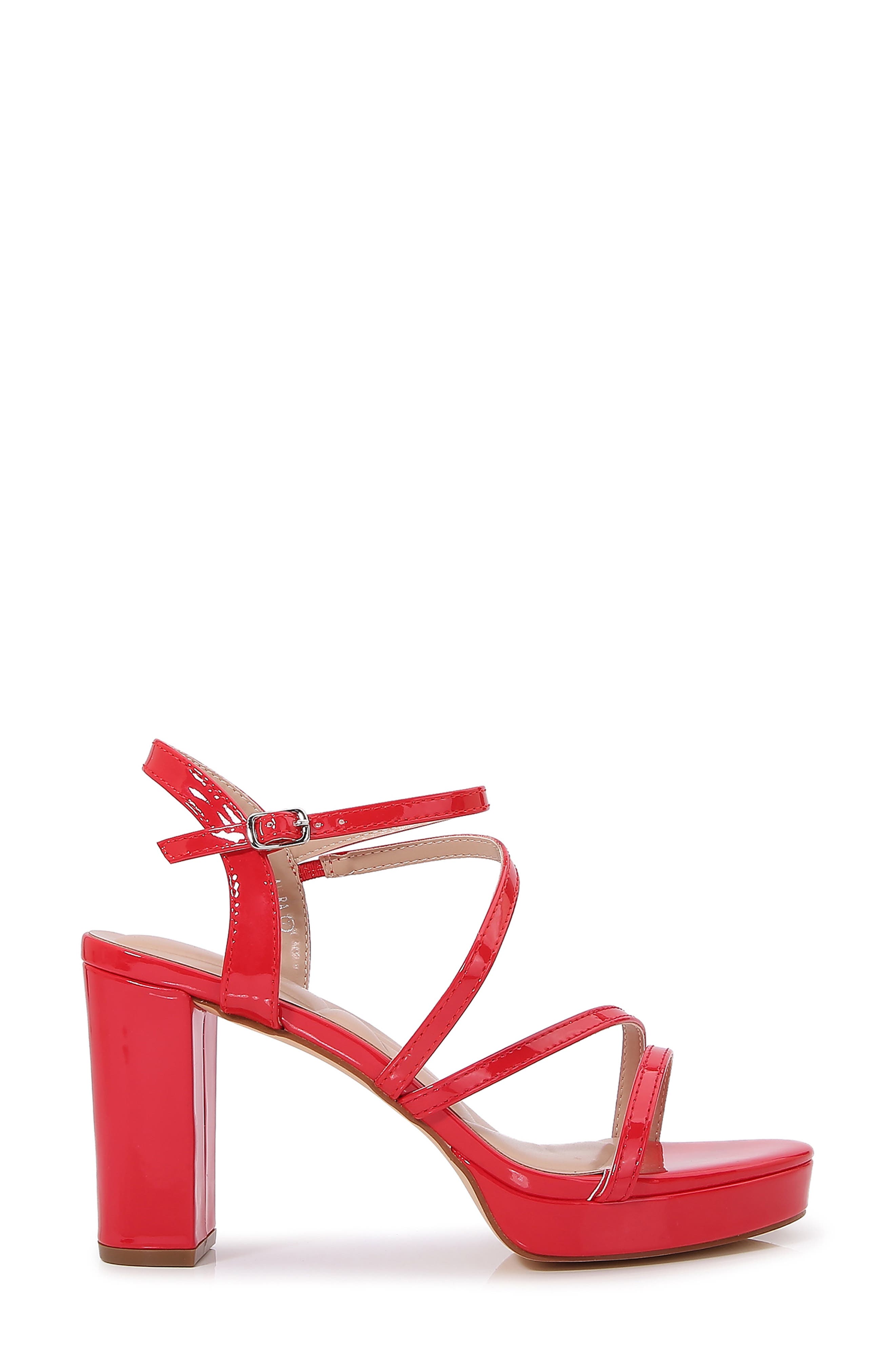 BERNESS Amara Strappy Platform Sandal, Alternate, color, Red