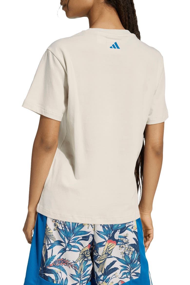x Farm Rio Graphic T-Shirt, Alternate, color, TALC/ DARK MARINE