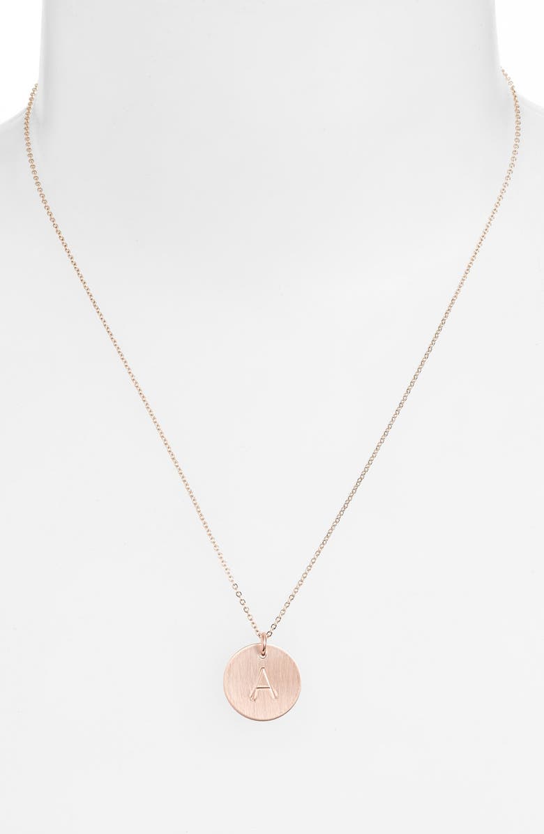 Nashelle 14k-Gold Fill Initial Disc Necklace, Alternate, color, 14K Gold Fill A