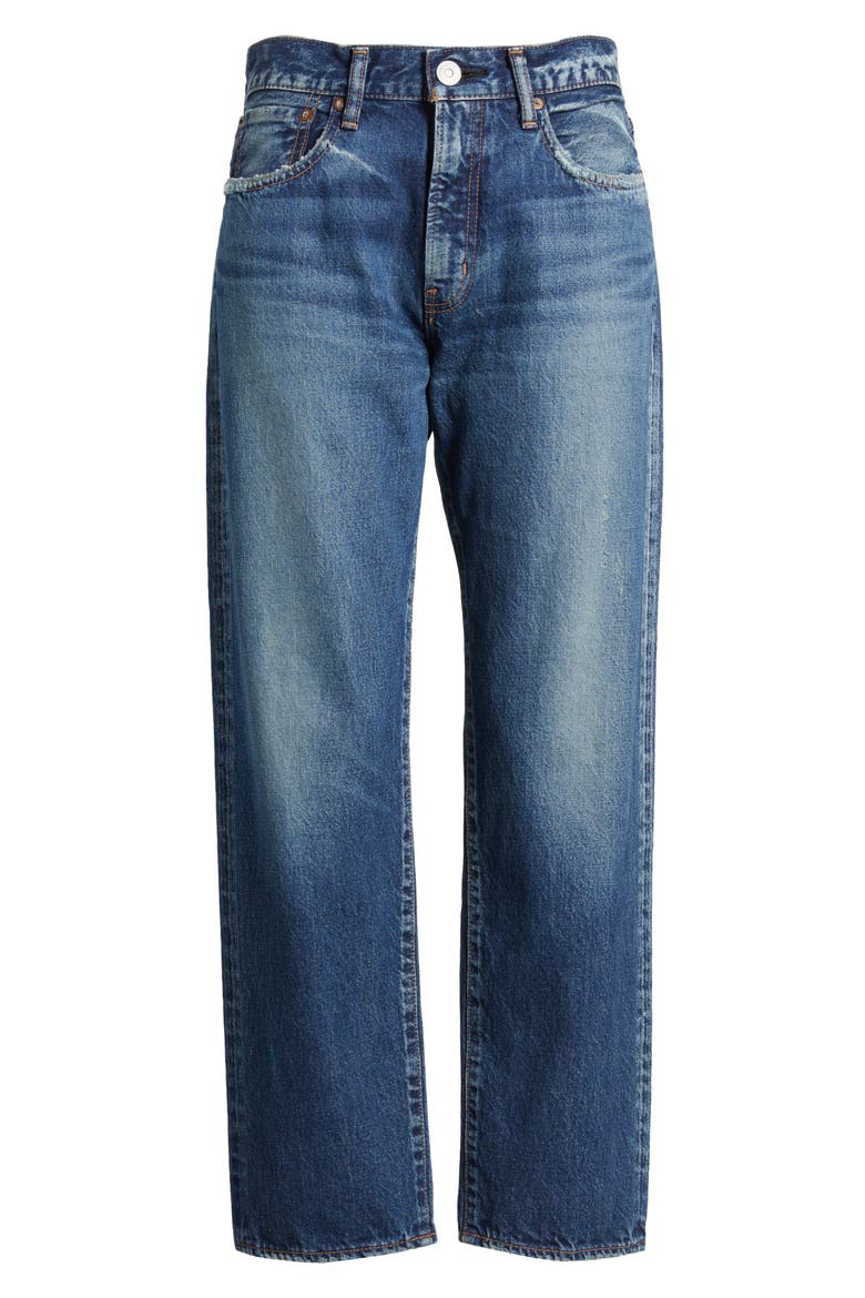 Pine High Waist Distressed Ankle Jeans, Alternate, color, BLUE