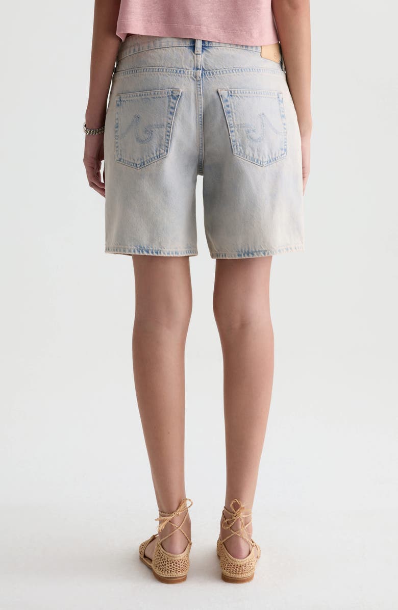 AG Ex-Boyfriend Mid Thigh Denim Shorts, Alternate, color, Mojave Pink