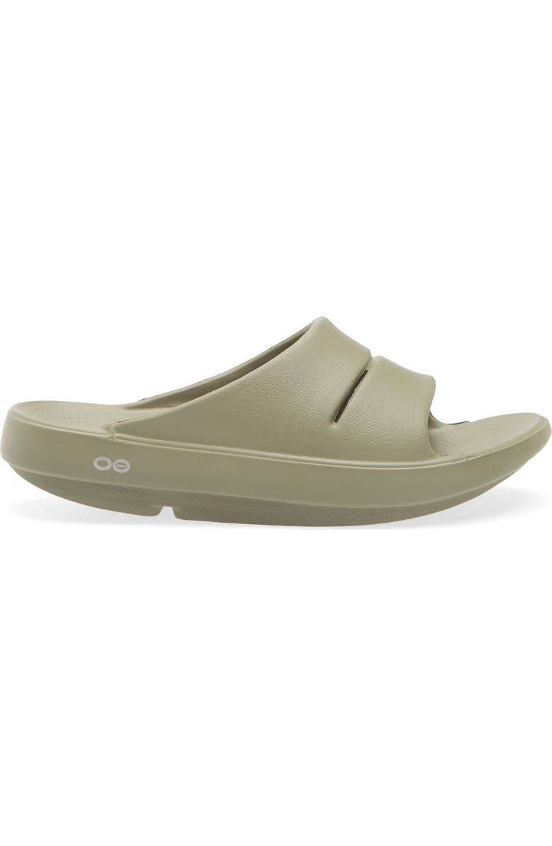 Oofos Ooahh Slide Sandal, Alternate, color, Foliage
