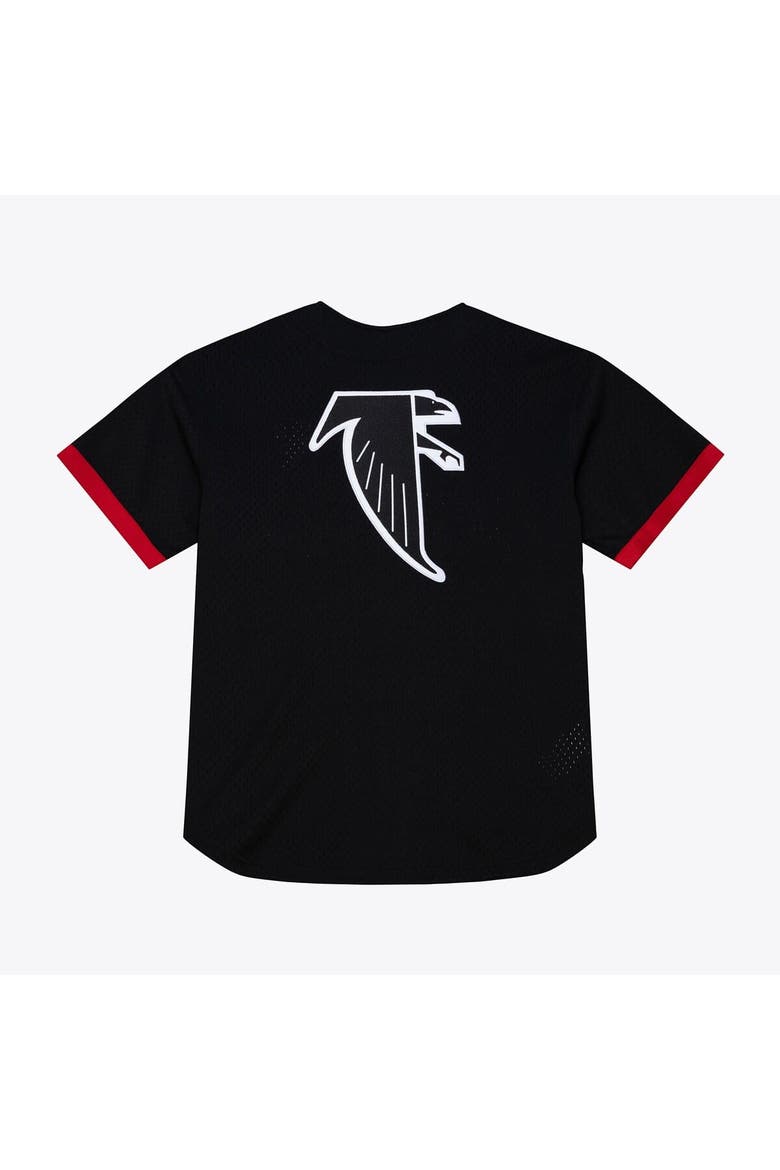 Men's Mitchell & Ness  Black Atlanta Falcons Head Coach Mesh Full-Button Fashion Jersey, Alternate, color, Black