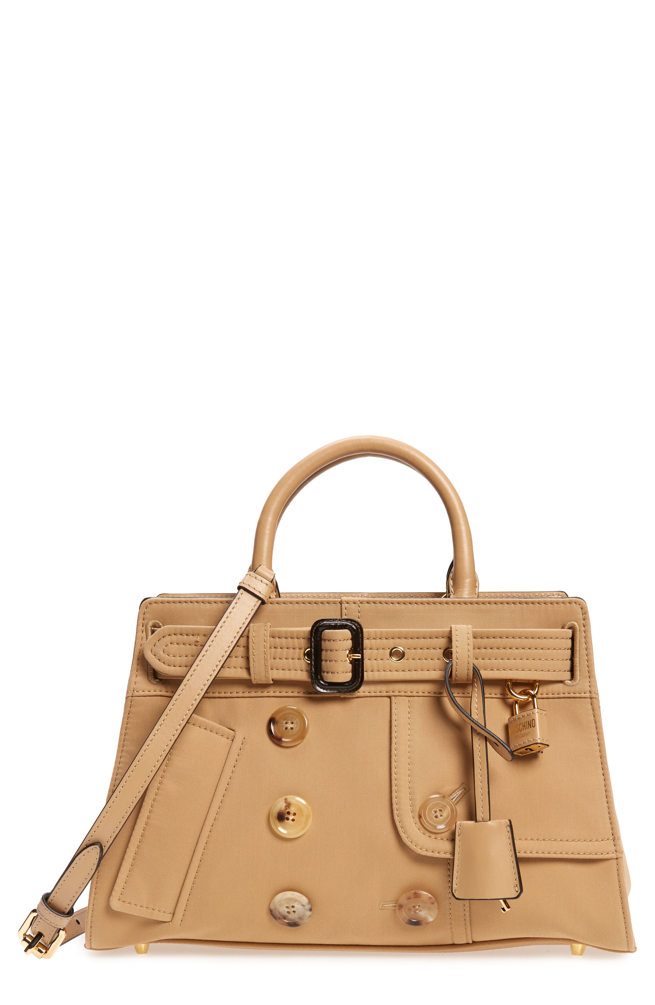 Moschino Trench Coat Gabardine Satchel