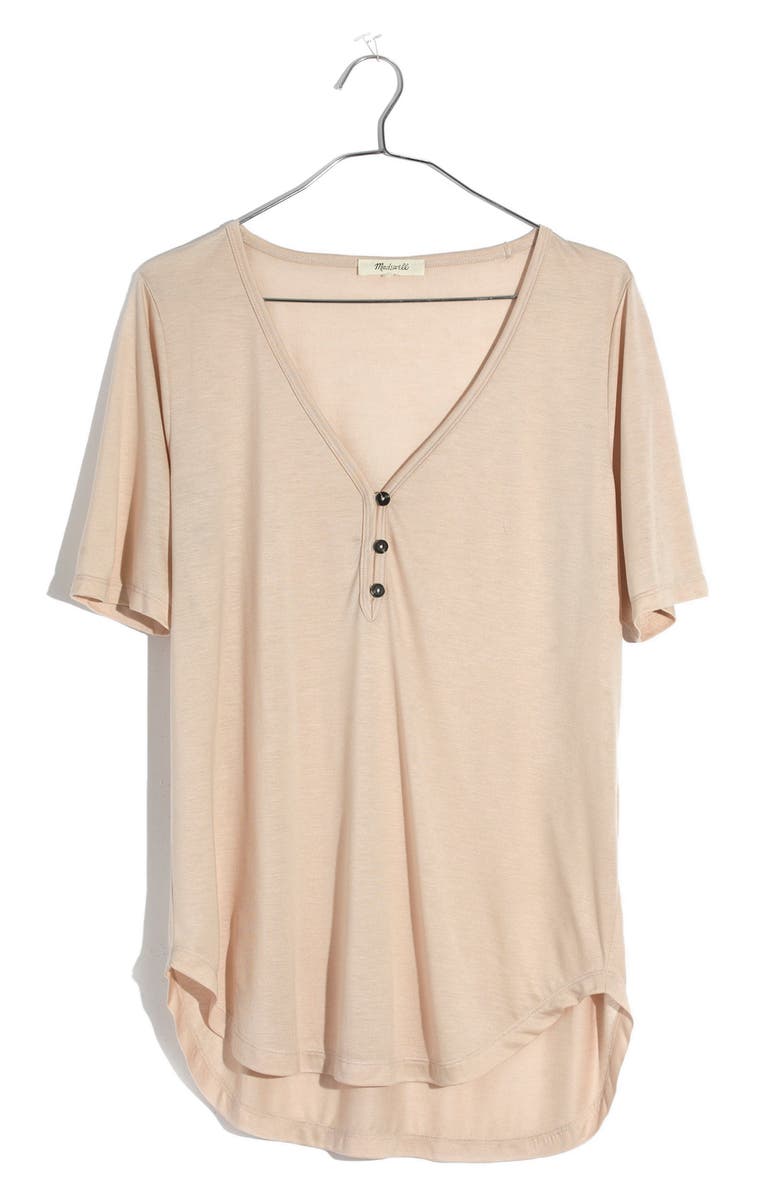 Madewell Drapey Henley Tee, Main, color,