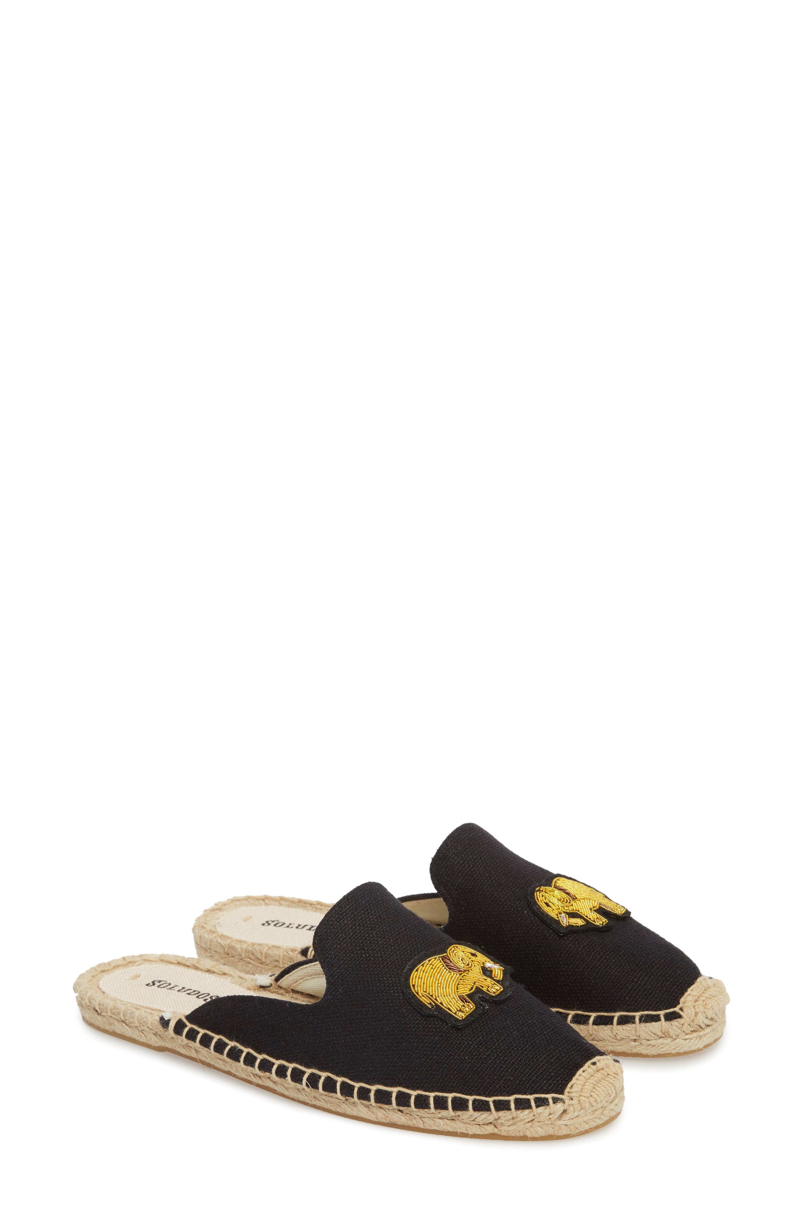 Soludos Elephant Beaded Espadrille Mule, Alternate, color, 